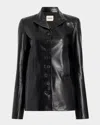 Khaite Saraphina Leather Jacket In Black