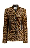 Khaite Saraphina Leopard-print Calf Hair Jacket In Animal