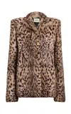 Khaite Saraphina Leopard-printed Fur Jacket