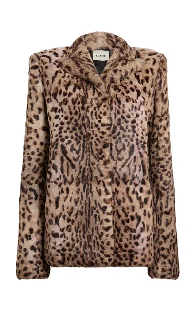 Khaite Saraphina Leopard-printed Fur Jacket