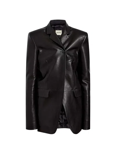 Khaite Sarmine Jacket In Black Leather