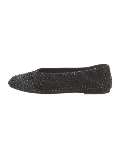 Pre-owned Khaite Satin Ballet Flats In Black