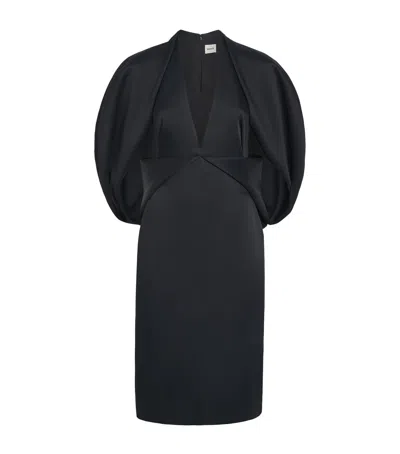 Khaite Satin Dakota Mini Dress In Black