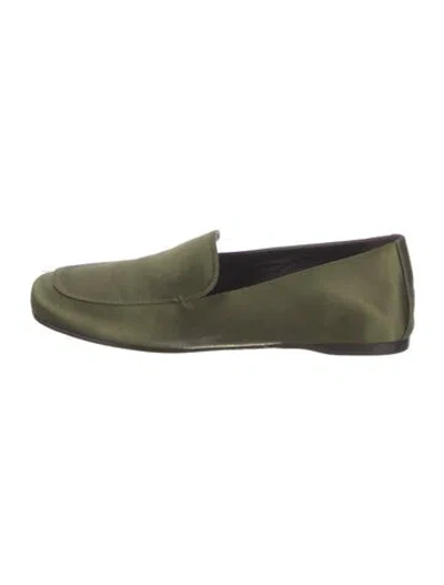 Pre-owned Khaite Satin Loafers In Green