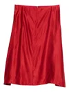 Khaite Satin Midi Skirt In Red