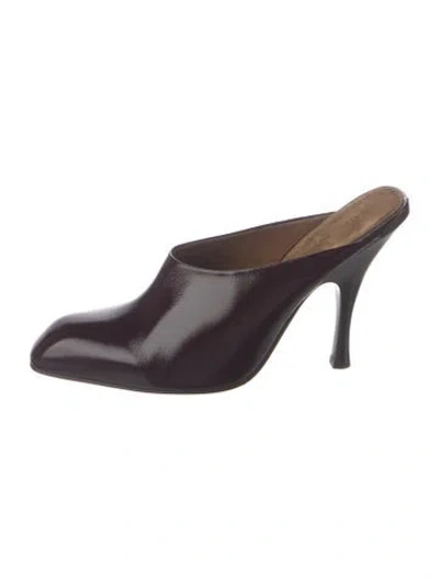 Pre-owned Khaite Satin Mules In Purple
