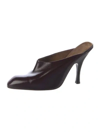 Pre-owned Khaite Satin Mules In Purple