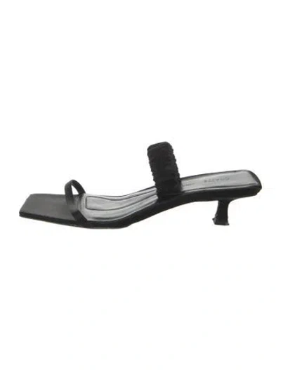 Pre-owned Khaite Satin Pleated Accents Sandals In Silver
