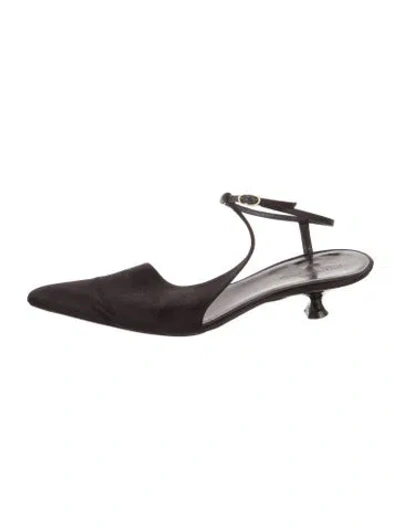 Pre-owned Khaite Satin Sandals In Gray