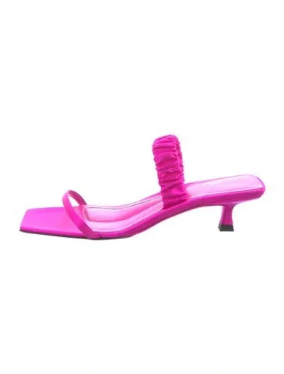 Pre-owned Khaite Satin Sandals In Pink