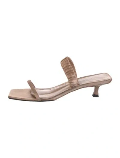Pre-owned Khaite Satin Slides In Pink