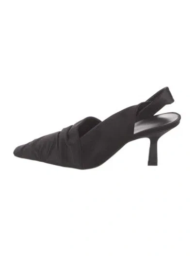Pre-owned Khaite Satin Slingback Pumps In Gray