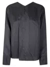 Khaite Satin Top With Open Back In Black