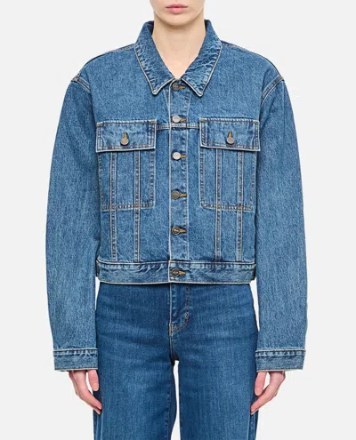 Khaite Saunder Denim Jacket In Blue