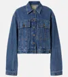 Khaite Saunder Denim Jacket In Blue