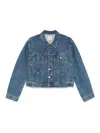 Khaite Saunder Buttoned Denim Jacket In Blanco