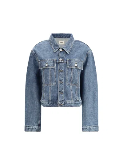 Khaite Saunder Denim Jacket In Blue