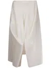 Khaite Sawyer Midi Skirt In White