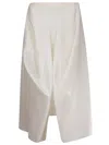Khaite Sawyer Midi Skirt In Chalk