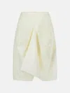 Khaite 'sawyer' White Silk Skirt In Cream