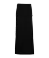 Khaite Saxon Slits Tailored Maxi Skirt In Black