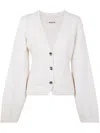 Khaite Scarlet Cashmere Cardigan In White