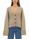 Khaite Scarlet Cashmere-blend Cardigan In Beige