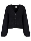 Khaite Scarlet Knitted Cardigan In Blue
