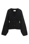 Khaite Scarlet Knitted Cardigan In Blue