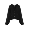 Khaite Scarlet Cardigan In Cashmere In Black