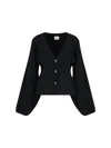 Khaite Scarlet Cashmere Cropped Cardigan In Black
