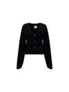 Khaite Scarlet Cashmere Cropped Cardigan In Black