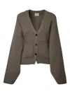Khaite Camel Cashmere Icon Cardigan In Brown
