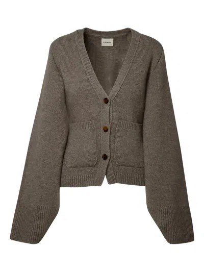 Khaite Scarlet Cardigan In Brown
