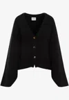 Khaite Scarlet Cardigan In Cashmere In Black