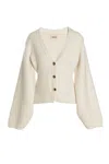Khaite Women Scarlet Cardigan Glaze In Neutral