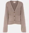 Khaite Womens Barley Scarlet V-neck Cashmere Cardigan In Neutral
