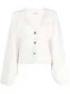 KHAITE KHAITE SCARLET CASHMERE CARDIGAN