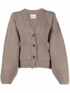 Khaite Scarlet Cashmere Cardigan In Brown