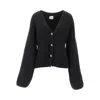 Khaite 'scarlet' Cashmere Cardigan In Black