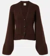 Khaite Scarlet Cashmere Cardigan In Brown