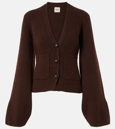 KHAITE SCARLET CASHMERE CARDIGAN