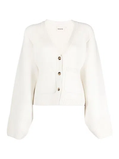KHAITE SCARLET CASHMERE CARDIGAN