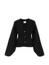 Khaite Scarlet Flared-sleeve Cashmere Cardigan In Black