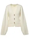 KHAITE 'SCARLET' IVORY CASHMERE CARDIGAN