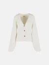 Khaite The Scarlet Cashmere Cardigan In White
