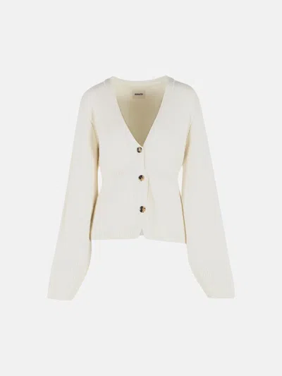 KHAITE 'SCARLET' IVORY CASHMERE CARDIGAN