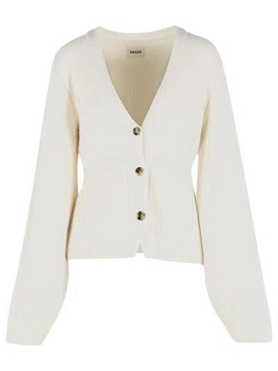 KHAITE 'SCARLET' IVORY CASHMERE CARDIGAN