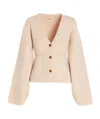 Khaite Woman Cardigan Ivory Size Xs Cashmere In Nude