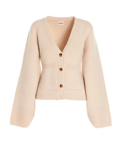 Khaite Woman Cardigan Ivory Size Xs Cashmere In Neutral